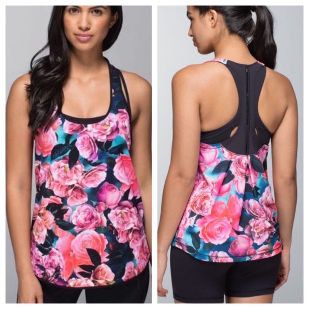 Lululemon secret garden floral singlet tank top